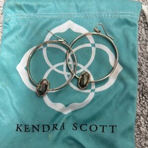 Kendra Scott Gold Hoop Earrings with Charms